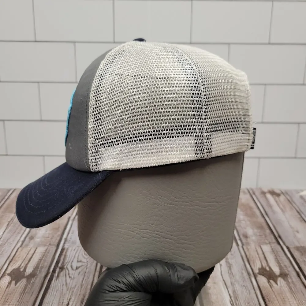 Busch Latte Trucker Hat Gray Blue Mesh Snapback H3 Headwear Beer Cap